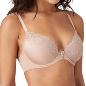 🇪🇸🥑 Wacoal b.tempt'd 34B Always Composed T-Shirt Bra Beige lace